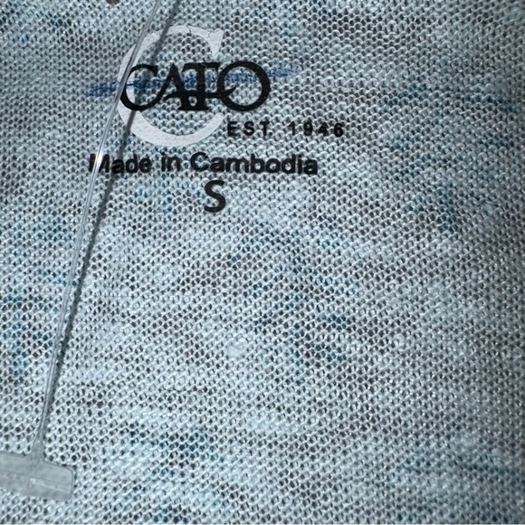 Cato Blue Tunic with 3/4 Sleeves and Relaxed Fit NWOT - Picture 2 of 4